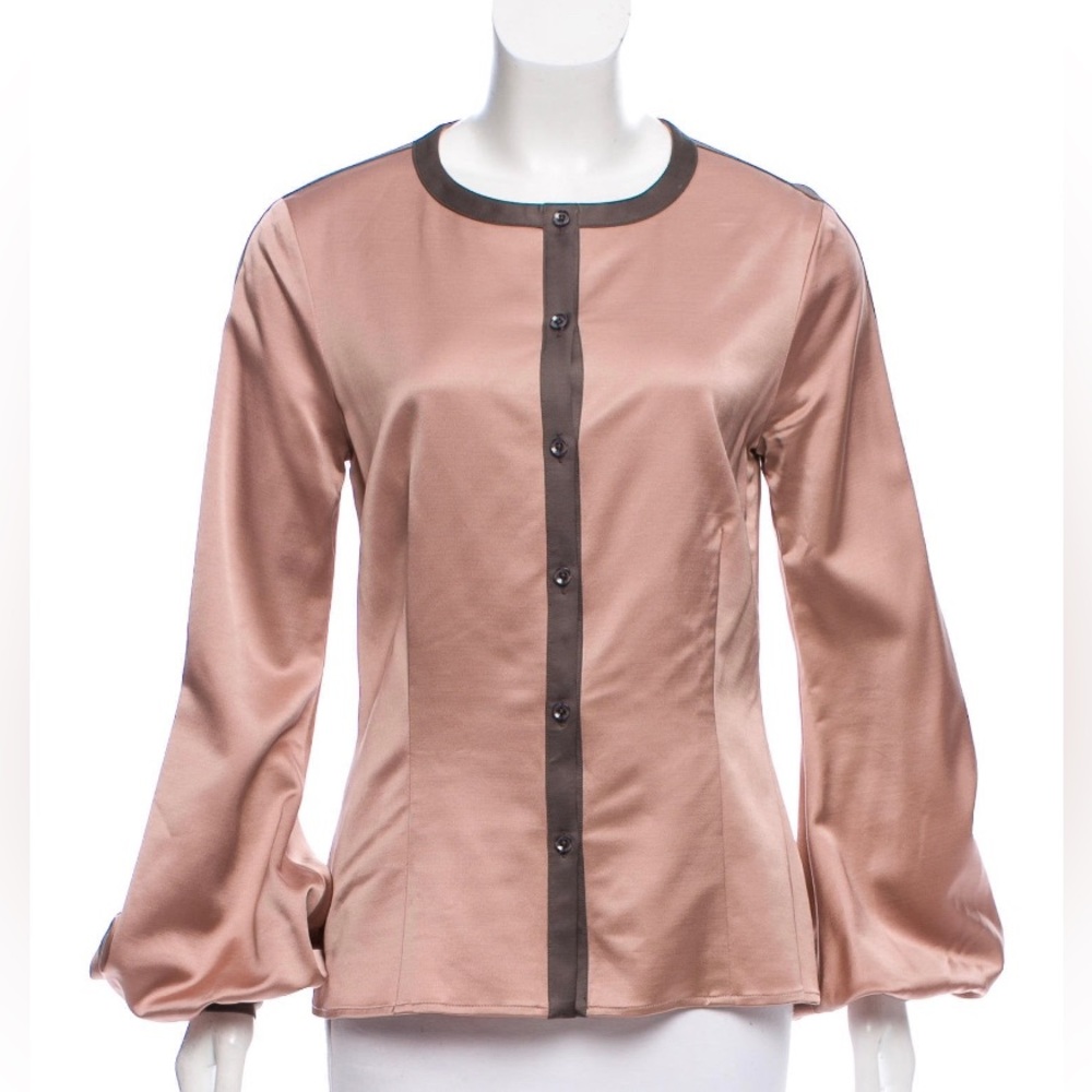 Satin Carolina Herrera Button down top, Size S